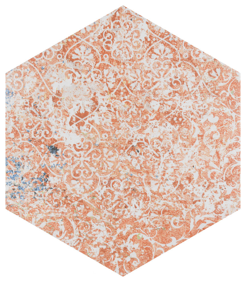 Emotion Hex Red Porcelain Floor and Wall Tile
