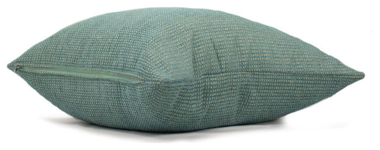 Turquoise Boucle Cushion Cover, 13" X 18"