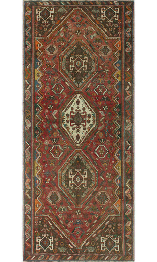 Semi-Antique Ashmat Red Runner