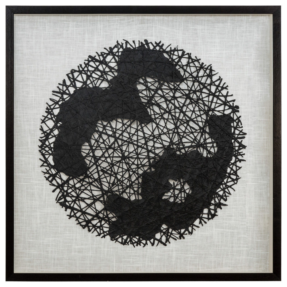Strongest Ties', 35"x35" Mixed Media Shadowbox, Framed Under Glass