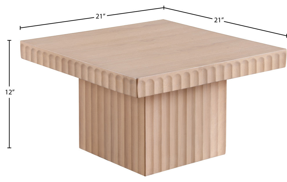 Spencer Oak Veneer Coffee Table, Natural, 12" H, 1 Piece