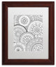 Hello Angel ''Page of Mandalas'' Art, Wood Frame, White Mat, 14x11