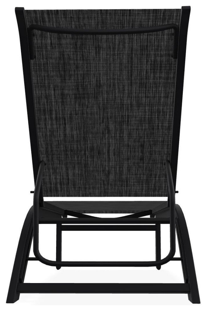 Kendall Sling Stackable Outdoor Chaise Lounge, Augustine Shadow/Black