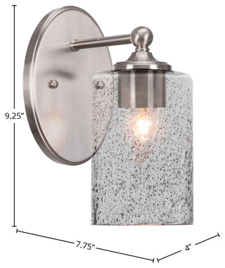 Capri 1-Light Wall Sconce, Brushed Nickel/Smoke Bubble