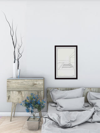 "Sun Chairs" Framed Painting Print, 24"x36"