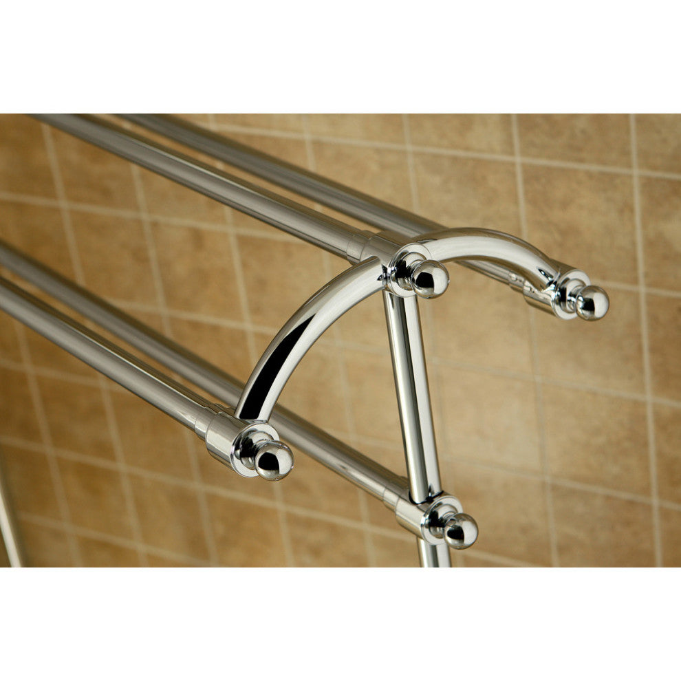 Kingston Brass Pedestal Towel Rack, Polished Chrome