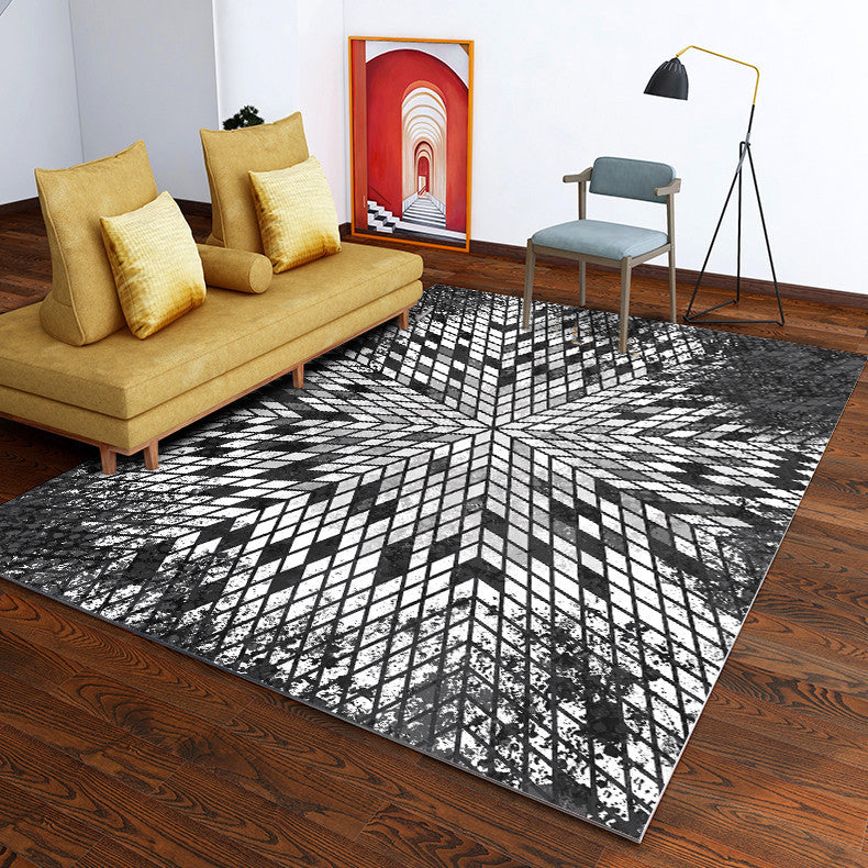 Faux Cowhide Digital Printed Patchwork Astral Sequence 6'x 9' Area Rug