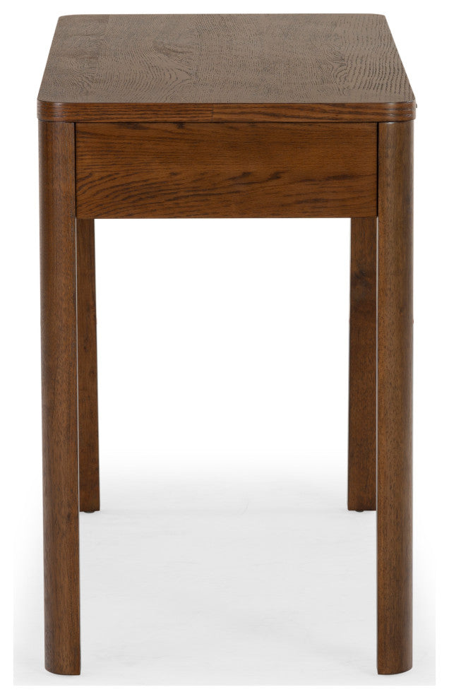 Safavieh Couture Gabrietta 2 Drawer Wood Desk, Medium Oak/Black