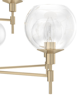 Xidane Alturas Gold, Clear Glass 9-Light 2 Tier Chandelier