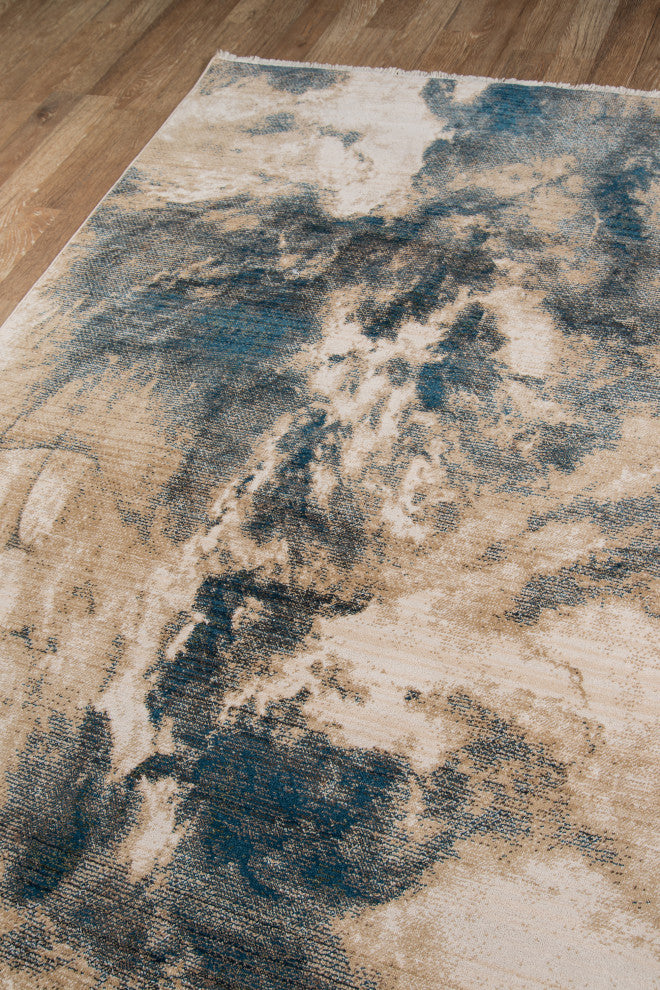 Momeni Studio Polypropylene Machine Made Blue Area Rug 9'6"x12'6"