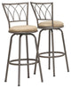 43" X 43" X 86" Espresso  Metal  Foam  Microsuede  Barstool 2Pcs