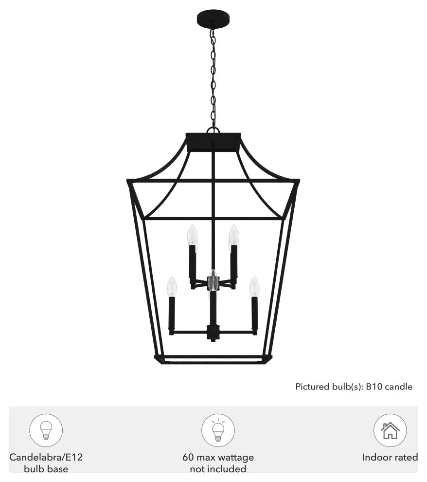 Hunter 23" Laurel Ridge Natural Iron 8 Light Pendant Ceiling