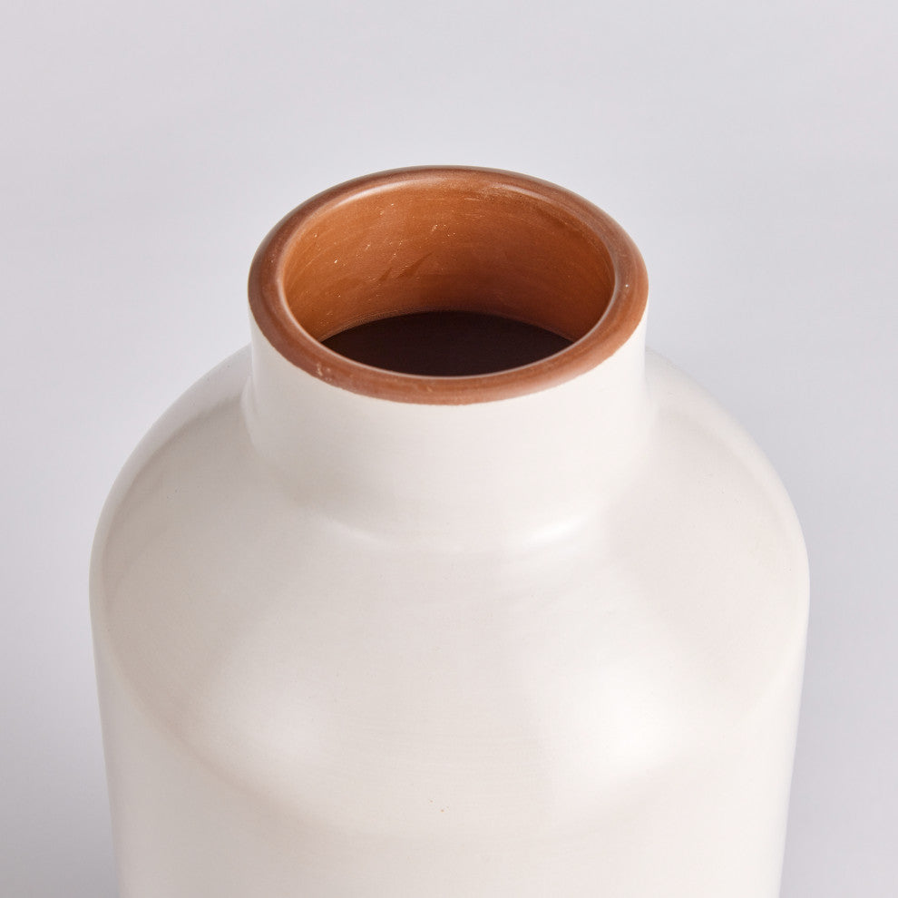 Lucela White Bottle Vase