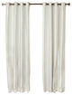 Dupioni Faux Silk Blackout Curtains, Pair, Ivory, 84"