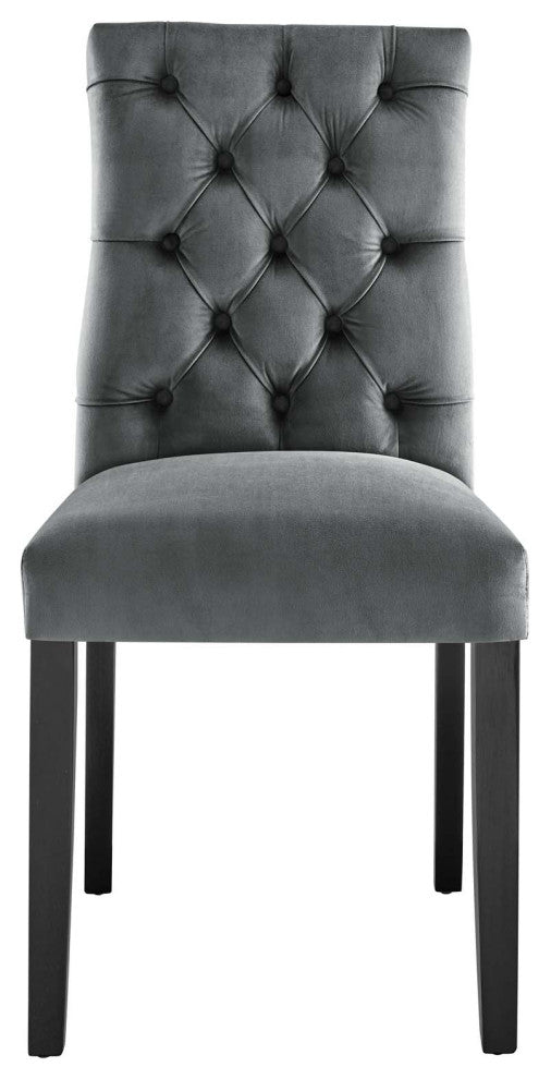 Duchess Performance Velvet Dining Chairs, Set of 2, Gray