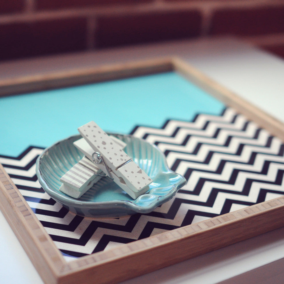 Bianca Green Follow The Sky Square Tray, Medium