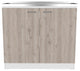 DEPOT E-SHOP Salento Freestanding Sink, Double Door Cabinet, White/Light Gray