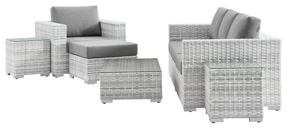 Convene 6-Piece Outdoor Patio Set - Light Gray Gray