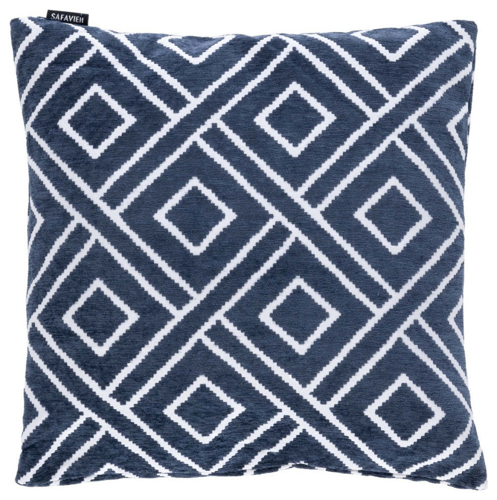Safavieh Triska Pillow, Navy, 1'6" Square