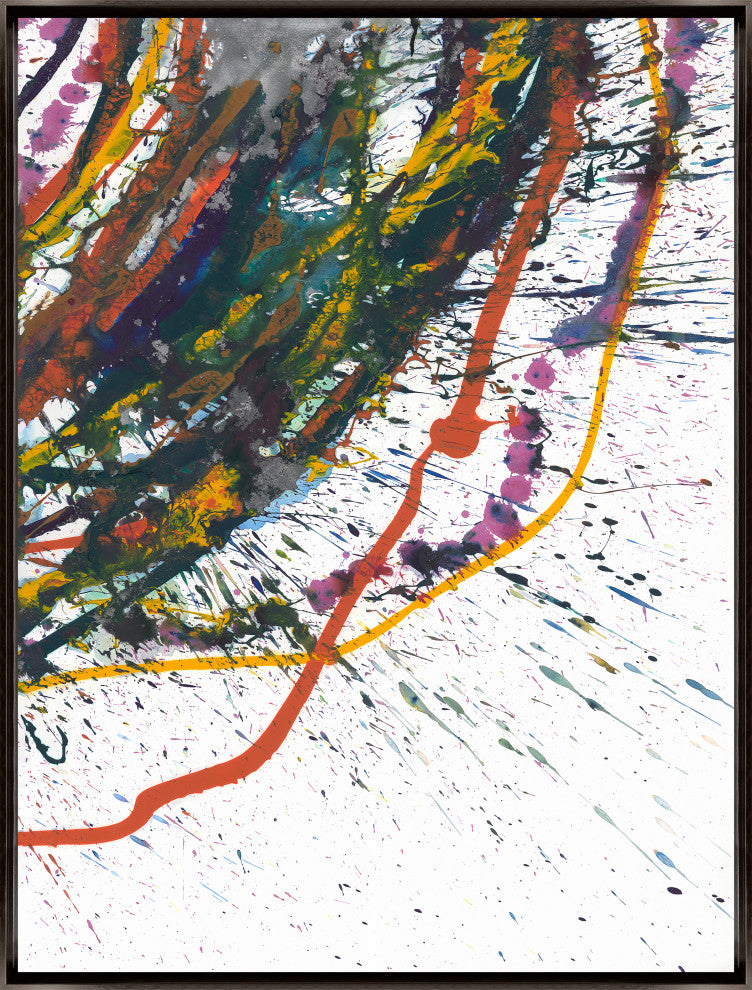 36x48 Couleurs Primaries VII, Framed Artwork, Espresso