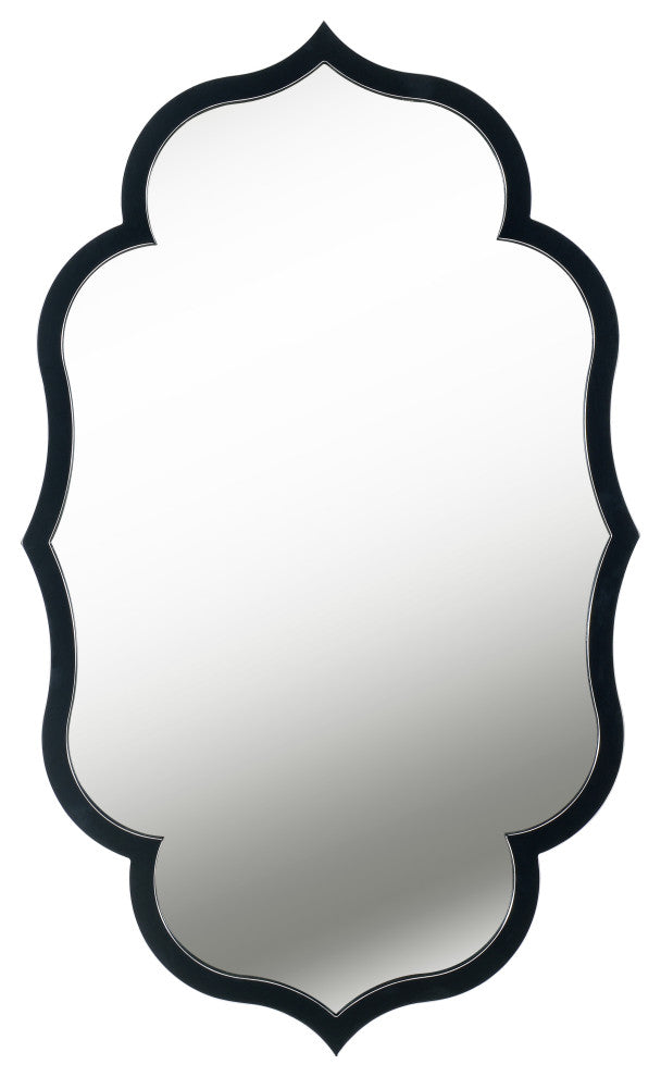 Kenroy 60537BL Wall Mirror, Caroline Collection, Black Finish