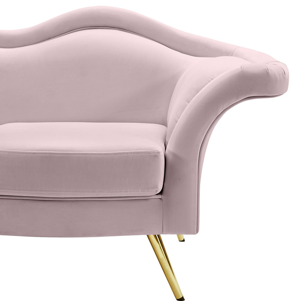 Lips Velvet Upholstered Sofa, Pink