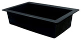 Radius 33" silQ Granite Drop-in Single Bowl Kitchen Sink with 4 Holes in Black