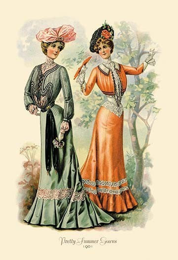 Pretty Summer Gowns- Fine Art Giclee Print 24" x 36"