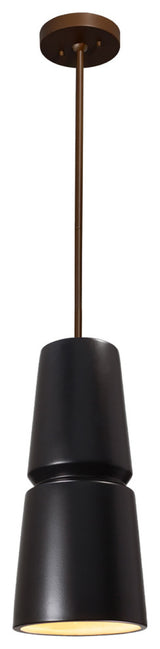 Small Cone 1-Light Pendant, Carbon Matte Black, Dark Bronze, Incandescent