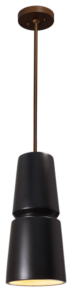 Small Cone 1-Light Pendant, Carbon Matte Black, Dark Bronze, Incandescent
