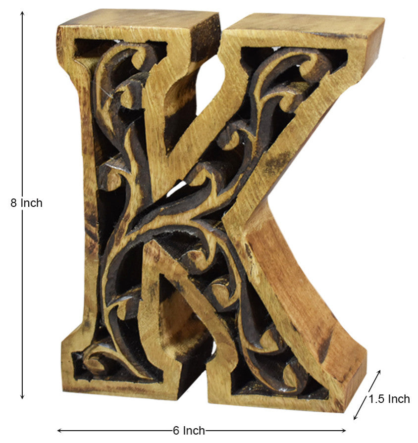 Handmade Eco-Friendly Wall Decor Alphabet Letter Block, 1.3x7.6x6