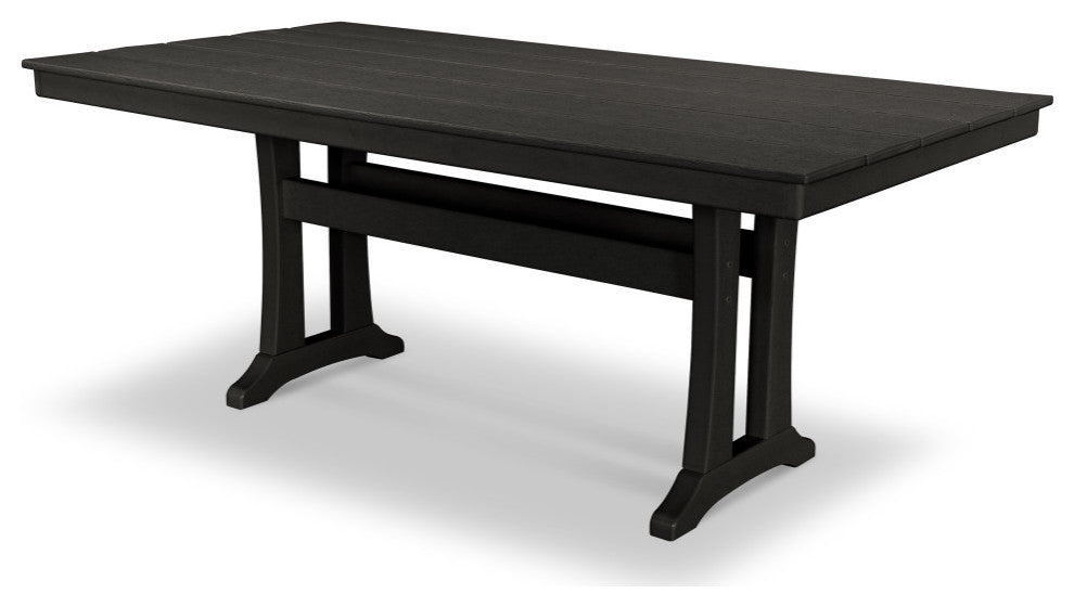Polywood Farmhouse 37"x72" Dining Table, Black