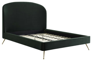 TOV Furniture Vivi Forest Green Velvet Bed in Queen