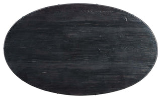 Black Gold Drive Wood Top Coffee Table