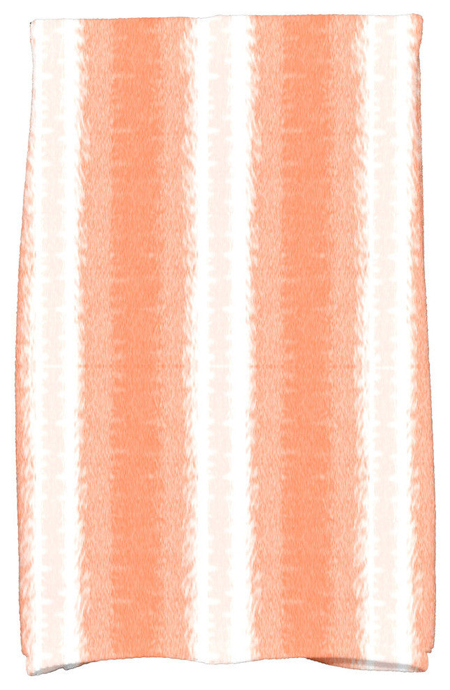 Sea Lines, Stripe Print Hand Towel, Orange