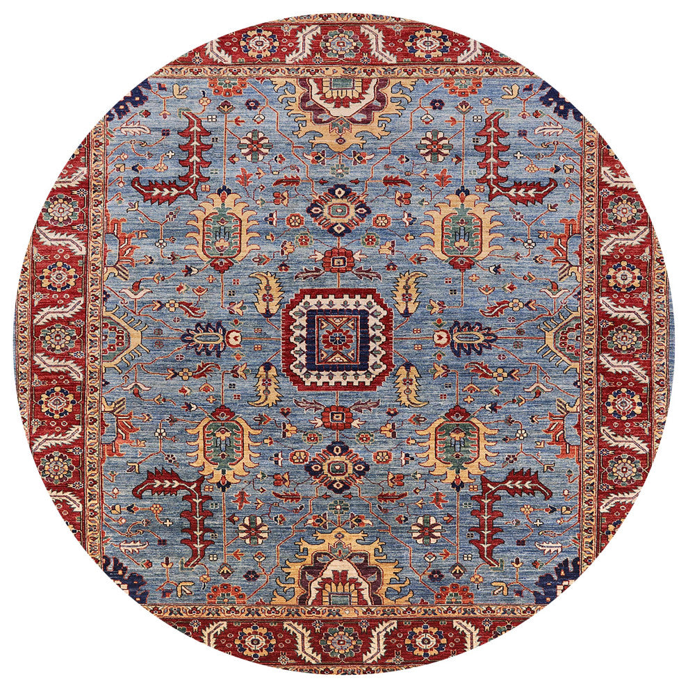 Ahgly Company Indoor Round Mid-Century Modern Area Rugs, 8' Round