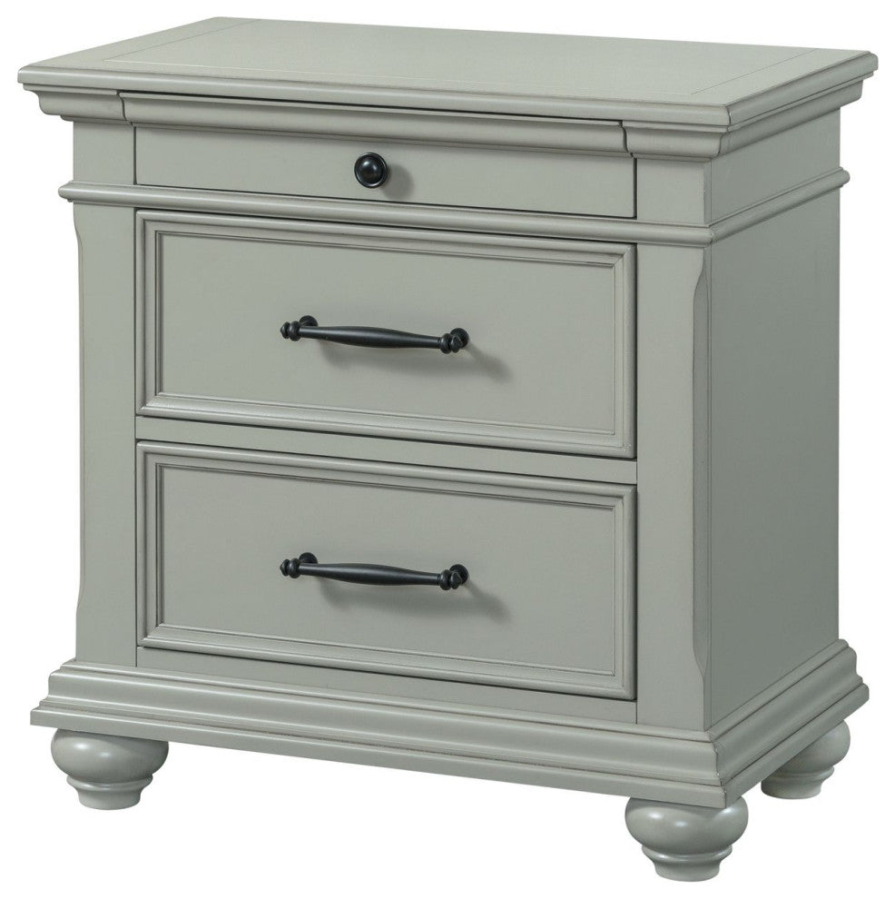 Picket House Furnishings Brooks Platform Storage 6PC Bedroom Set, Grey