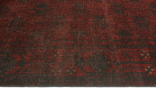 Vintage Distressed Hootan Red/Charcoal Rug, 3'7 x 6'9