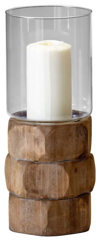 Cyan Design Medium Hex Nut Candleholder, Natural Wood