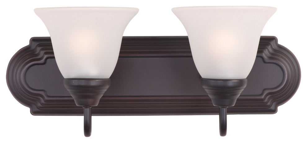 Maxim 8012 Essentials 18"W Bath Light - Oil Rubbed Bronze / Frosted Glass