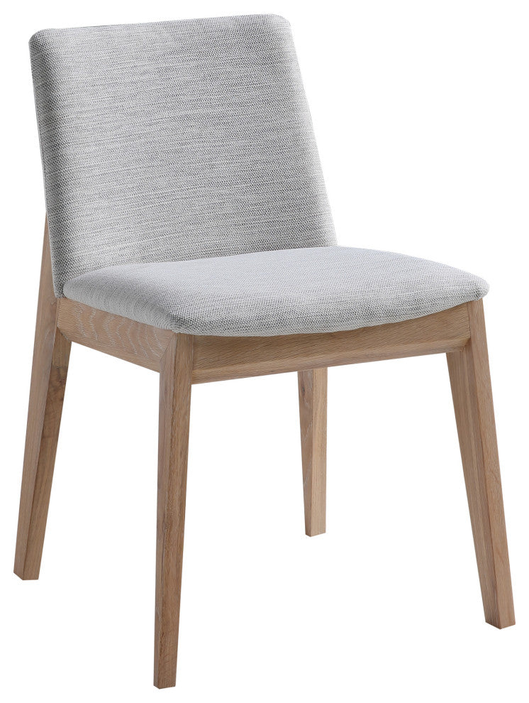 Deco Oak Dining Chair, Light Gray, Set of 2