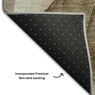 Premium Machine Washable Mayfield AMF504 Brown 5' x 7'6" Rug