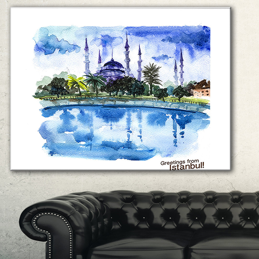 "Istanbul Hand-Drawn Illustration" Canvas Print