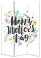Sweet Floral Mother's Day Three Panel Room Divider Screen