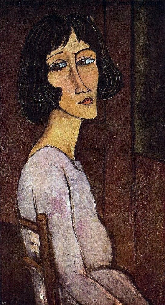 Amedeo Modigliani Portrait of Marguerite, 15"x30" Wall Decal
