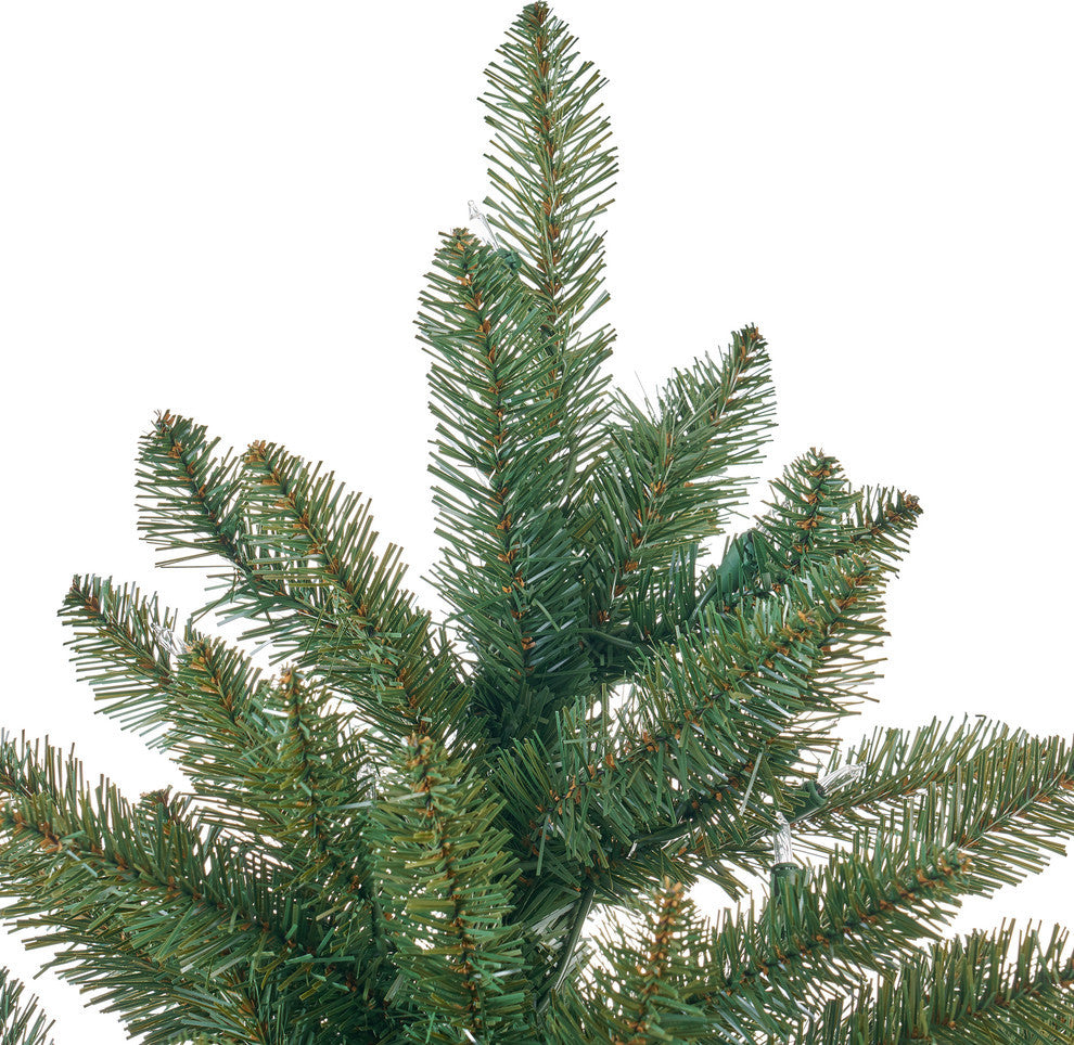 7.5' Norway Spruce Artificial Christmas Tree, Pre-Lit Clear