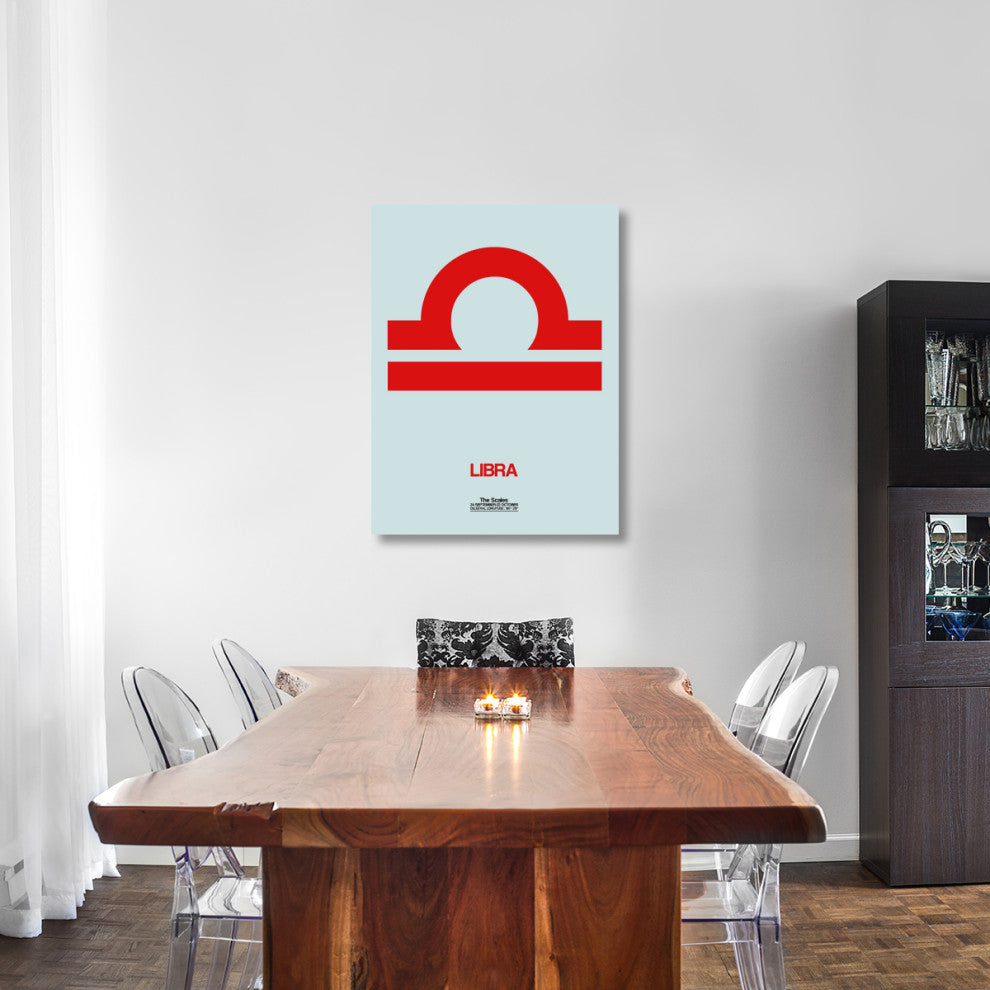 "Libra Zodiac Sign Red" Fine Art Print