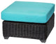 TKC Venice Patio Wicker Ottoman in Aruba