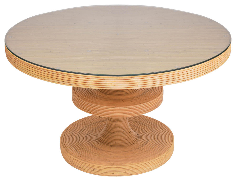 Apollonia Natural Rattan Round Dining Table