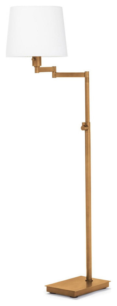 Virtue Floor Lamp, Natural Brass
